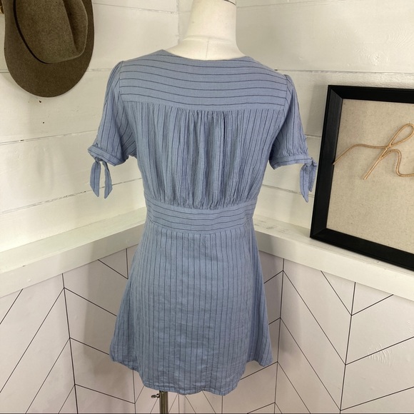 Lost + Wander Blue Striped Gauze Dress - Picture 3 of 8